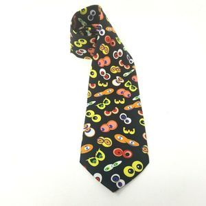 Halloween Planet Creepy Spooky Scary Eyes Tie